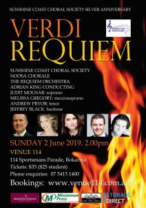Verdi-Requiem-poster for Sunshine Coast Choir Performance