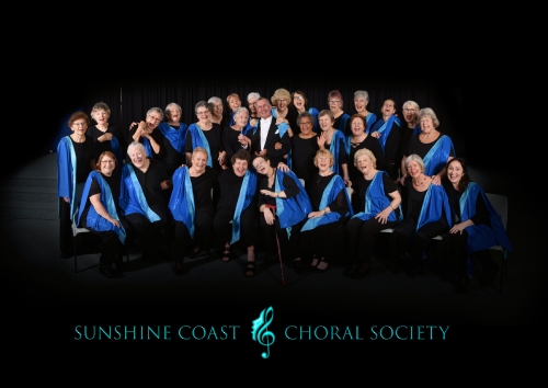 Music Director with female members of the Sunshine Coast Choir QLD 